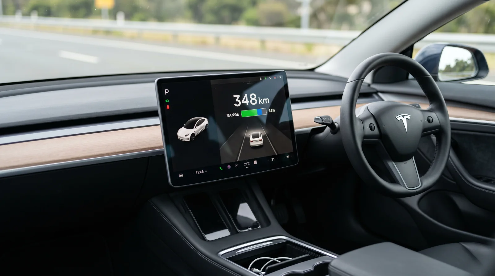 EV dashboard range display